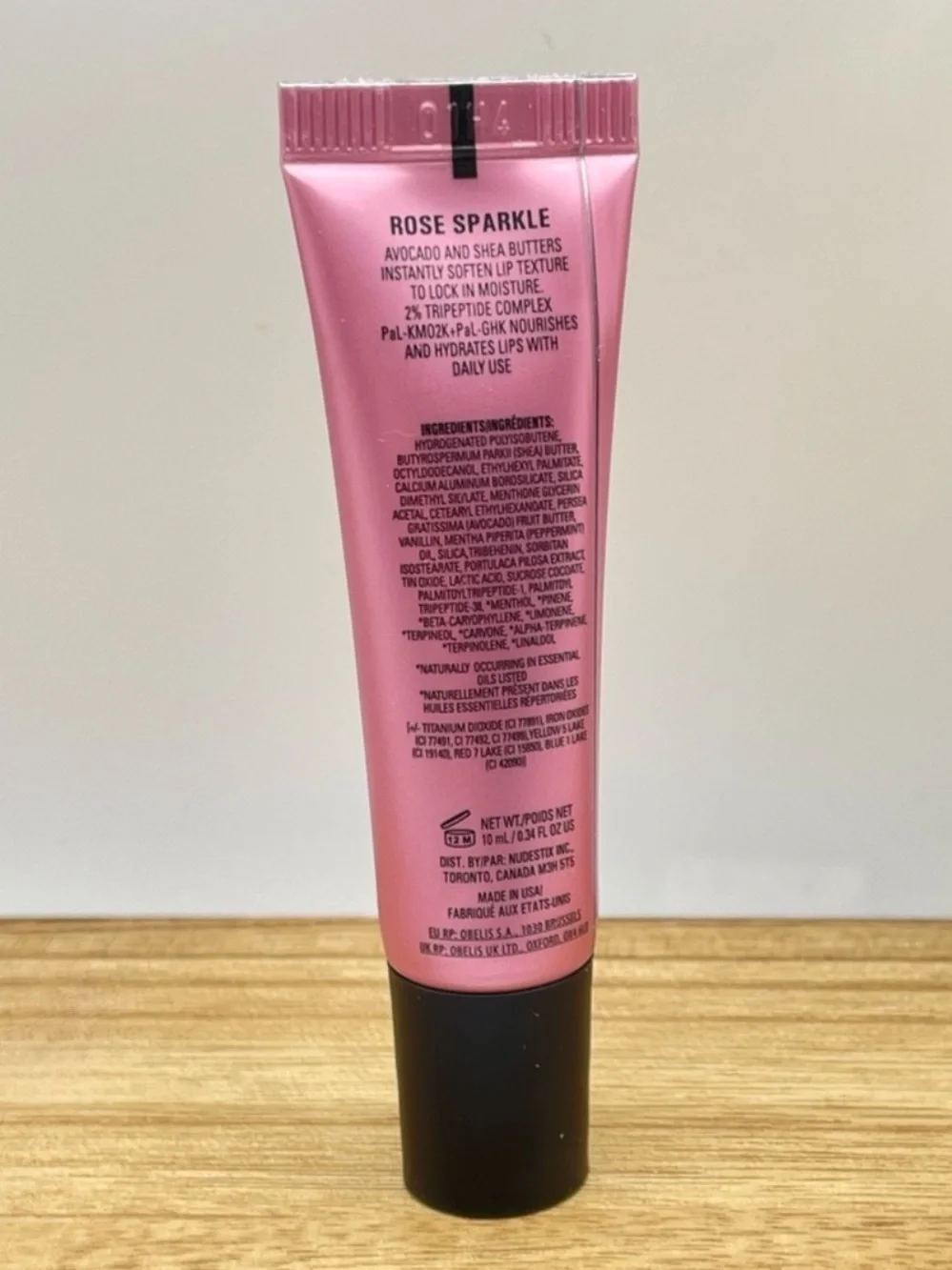 NUDESTIX Hydrating Peptide Lip Butter - Rose Sparkle